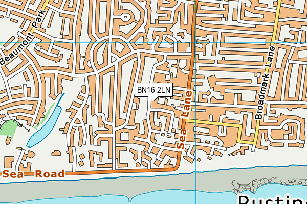 BN16 2LN map - OS VectorMap District (Ordnance Survey)