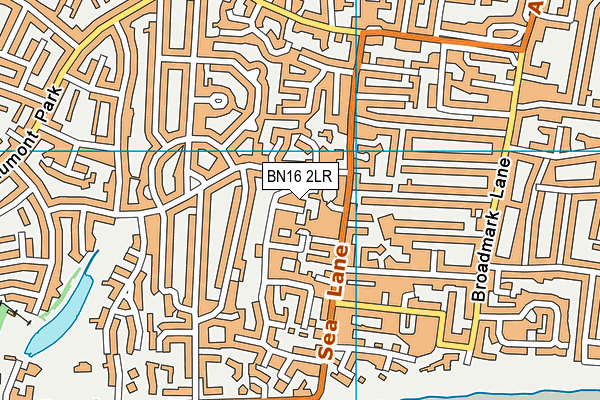 BN16 2LR map - OS VectorMap District (Ordnance Survey)