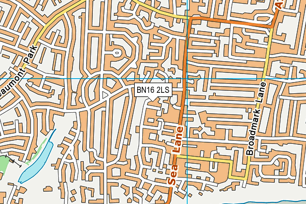 BN16 2LS map - OS VectorMap District (Ordnance Survey)