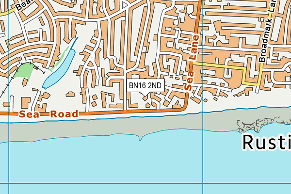BN16 2ND map - OS VectorMap District (Ordnance Survey)