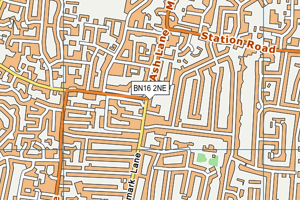 BN16 2NE map - OS VectorMap District (Ordnance Survey)