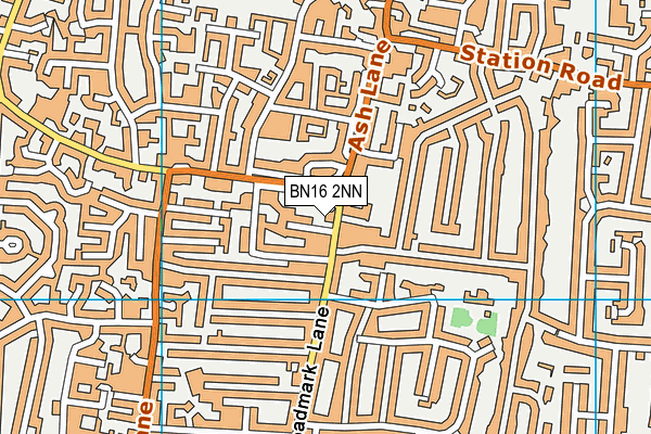 BN16 2NN map - OS VectorMap District (Ordnance Survey)