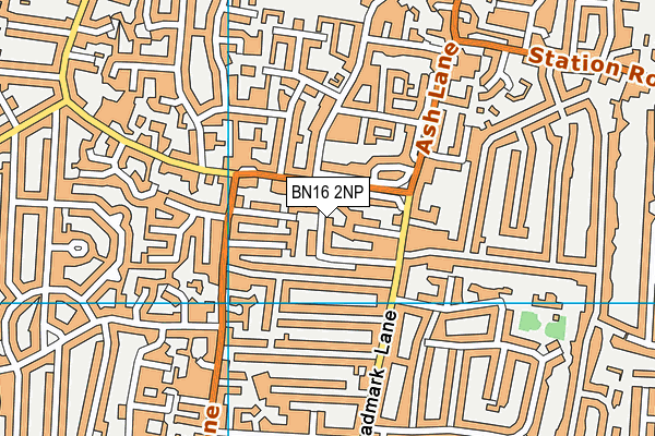 BN16 2NP map - OS VectorMap District (Ordnance Survey)
