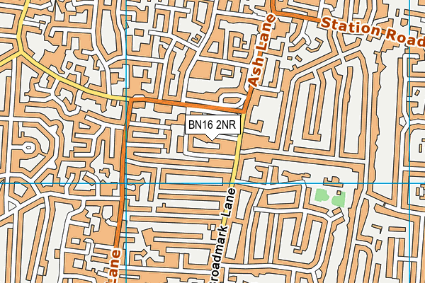 BN16 2NR map - OS VectorMap District (Ordnance Survey)