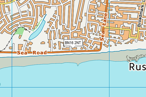BN16 2NT map - OS VectorMap District (Ordnance Survey)