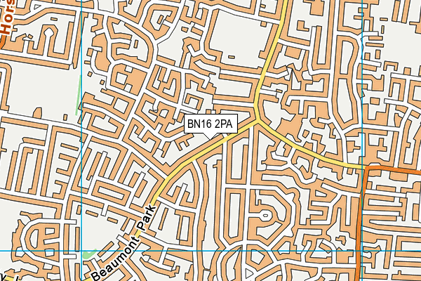 BN16 2PA map - OS VectorMap District (Ordnance Survey)