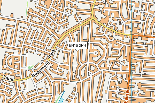 BN16 2PH map - OS VectorMap District (Ordnance Survey)