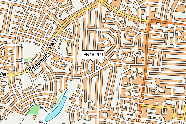 BN16 2PJ map - OS VectorMap District (Ordnance Survey)