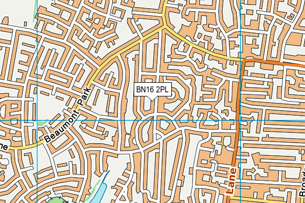 BN16 2PL map - OS VectorMap District (Ordnance Survey)