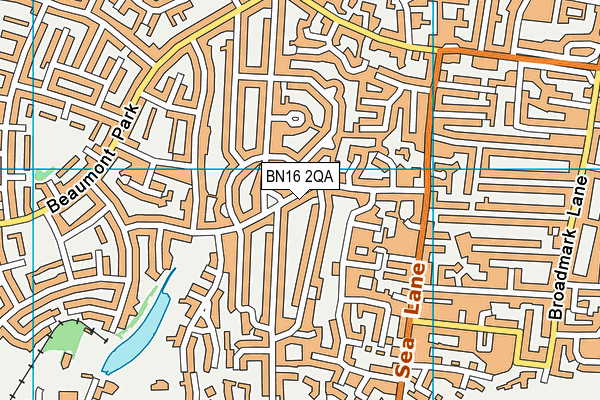 BN16 2QA map - OS VectorMap District (Ordnance Survey)