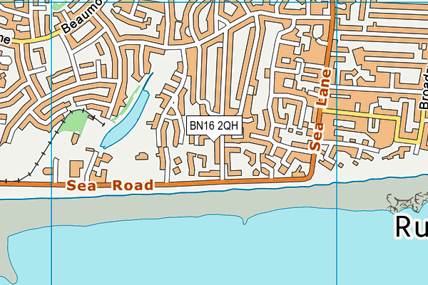 BN16 2QH map - OS VectorMap District (Ordnance Survey)