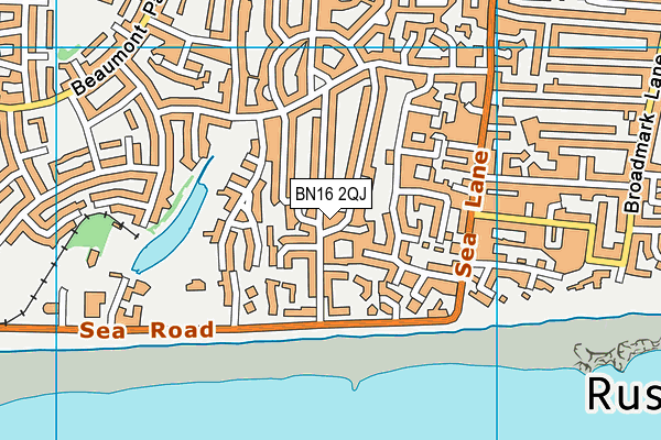 BN16 2QJ map - OS VectorMap District (Ordnance Survey)