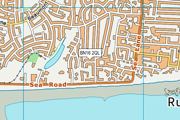 BN16 2QL map - OS VectorMap District (Ordnance Survey)