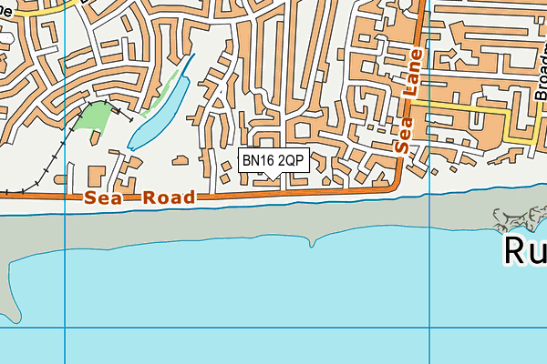 BN16 2QP map - OS VectorMap District (Ordnance Survey)