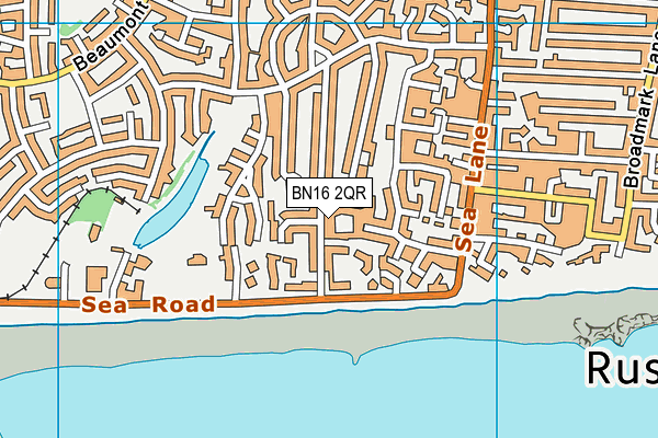 BN16 2QR map - OS VectorMap District (Ordnance Survey)