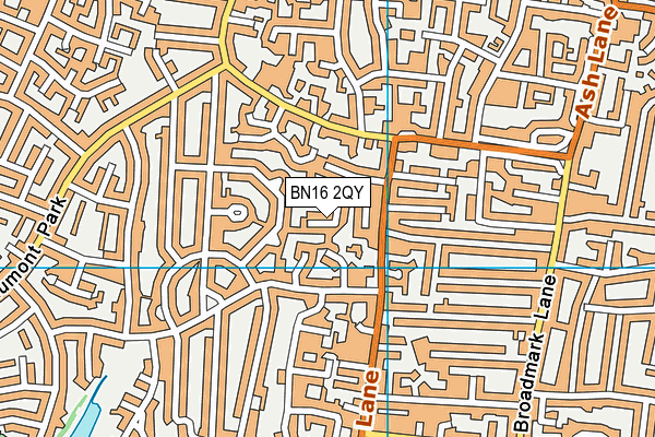 BN16 2QY map - OS VectorMap District (Ordnance Survey)