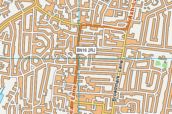 BN16 2RJ map - OS VectorMap District (Ordnance Survey)