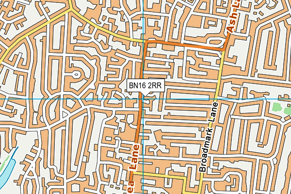 BN16 2RR map - OS VectorMap District (Ordnance Survey)