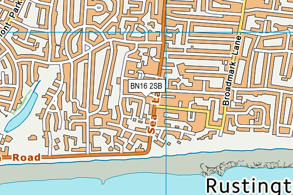 BN16 2SB map - OS VectorMap District (Ordnance Survey)