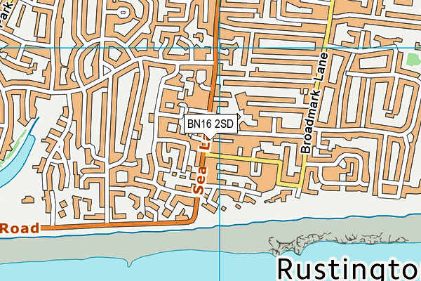 BN16 2SD map - OS VectorMap District (Ordnance Survey)