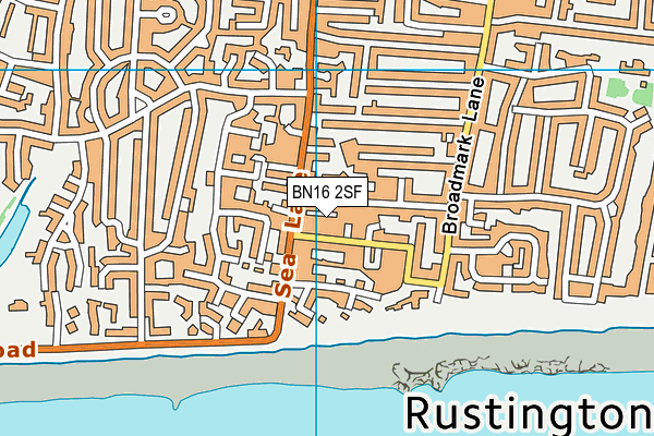 BN16 2SF map - OS VectorMap District (Ordnance Survey)