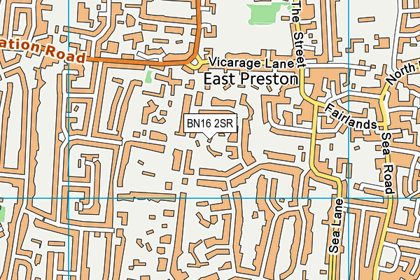 BN16 2SR map - OS VectorMap District (Ordnance Survey)