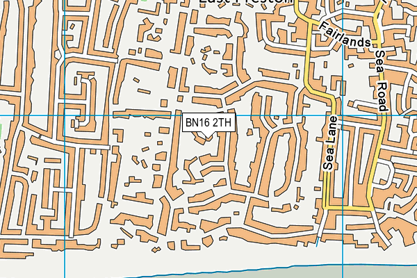 BN16 2TH map - OS VectorMap District (Ordnance Survey)