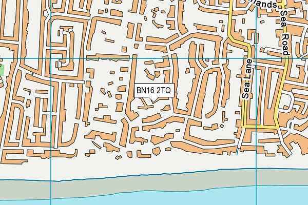 BN16 2TQ map - OS VectorMap District (Ordnance Survey)