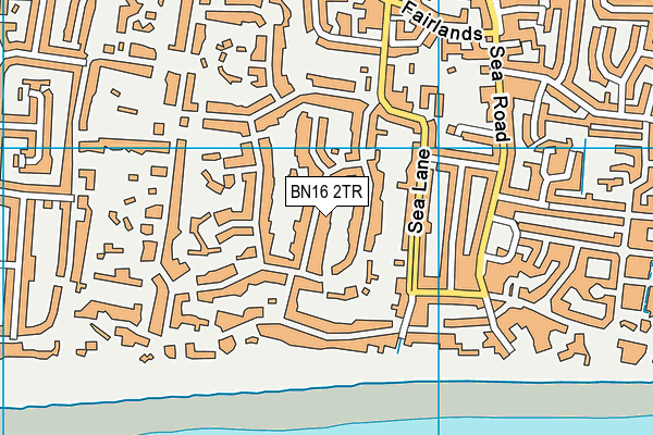 BN16 2TR map - OS VectorMap District (Ordnance Survey)