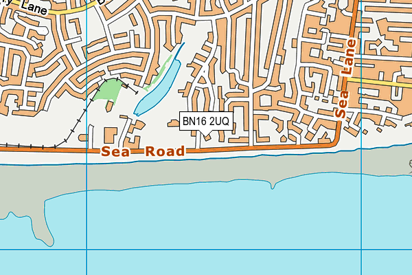 BN16 2UQ map - OS VectorMap District (Ordnance Survey)