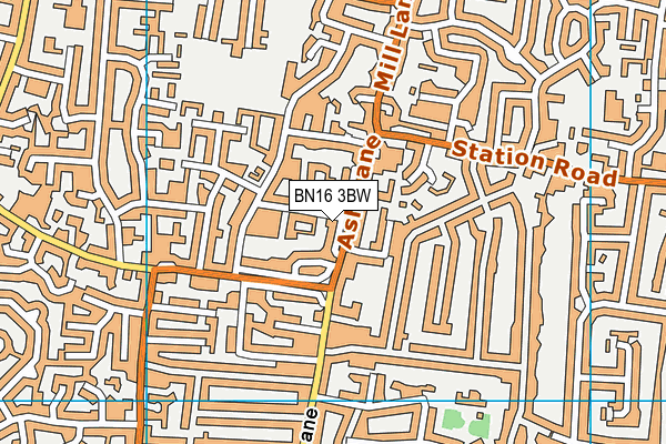 BN16 3BW map - OS VectorMap District (Ordnance Survey)