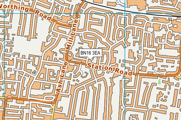 BN16 3EA map - OS VectorMap District (Ordnance Survey)