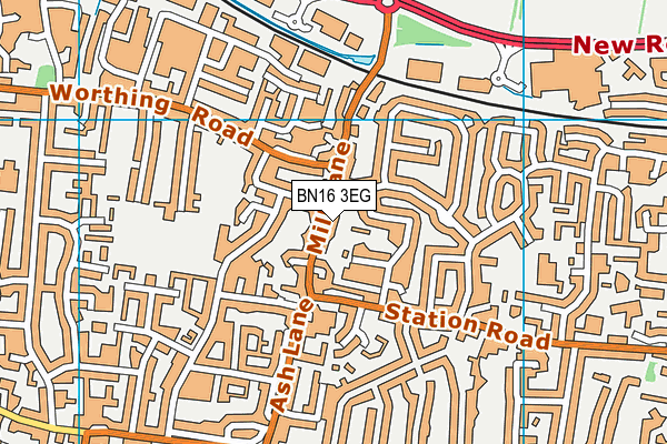 BN16 3EG map - OS VectorMap District (Ordnance Survey)