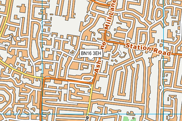 BN16 3EH map - OS VectorMap District (Ordnance Survey)