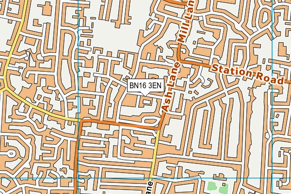 BN16 3EN map - OS VectorMap District (Ordnance Survey)