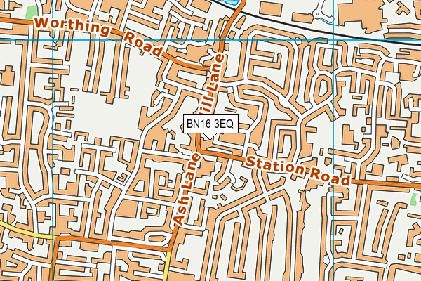 BN16 3EQ map - OS VectorMap District (Ordnance Survey)