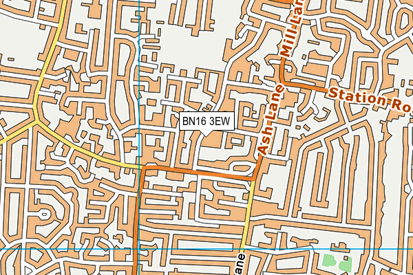BN16 3EW map - OS VectorMap District (Ordnance Survey)