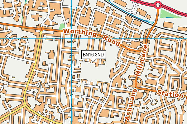 BN16 3ND map - OS VectorMap District (Ordnance Survey)