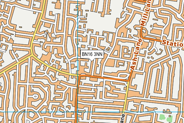 BN16 3NN map - OS VectorMap District (Ordnance Survey)