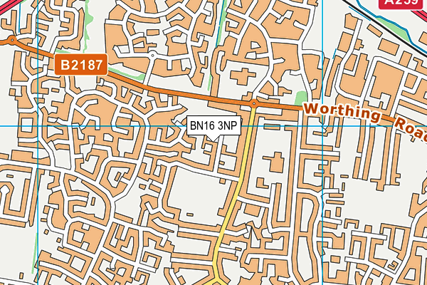 BN16 3NP map - OS VectorMap District (Ordnance Survey)