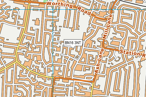 BN16 3NT map - OS VectorMap District (Ordnance Survey)
