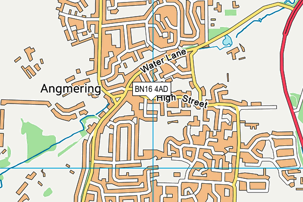 BN16 4AD map - OS VectorMap District (Ordnance Survey)