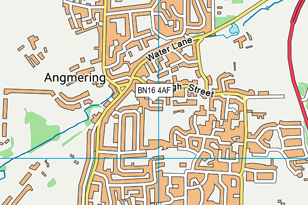 BN16 4AF map - OS VectorMap District (Ordnance Survey)