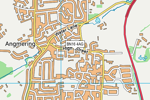 BN16 4AG map - OS VectorMap District (Ordnance Survey)