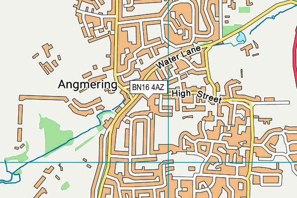 BN16 4AZ map - OS VectorMap District (Ordnance Survey)
