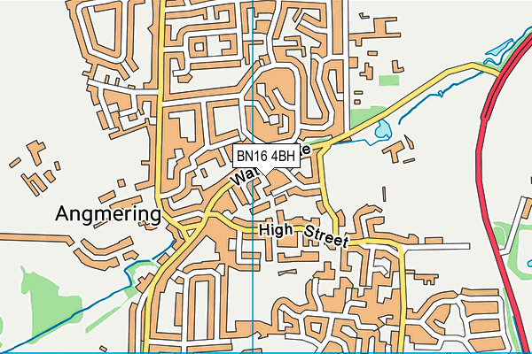 BN16 4BH map - OS VectorMap District (Ordnance Survey)