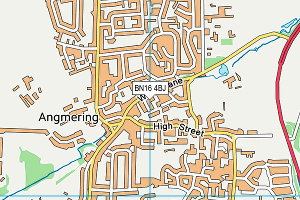 BN16 4BJ map - OS VectorMap District (Ordnance Survey)