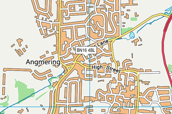 BN16 4BL map - OS VectorMap District (Ordnance Survey)