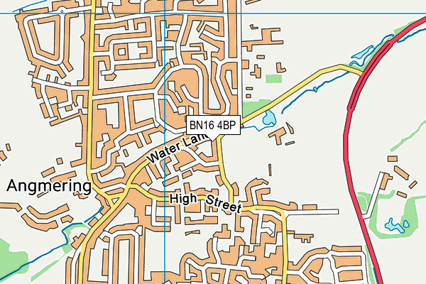 BN16 4BP map - OS VectorMap District (Ordnance Survey)