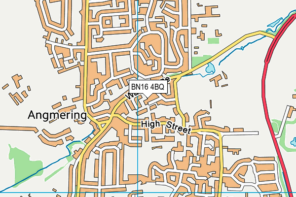 BN16 4BQ map - OS VectorMap District (Ordnance Survey)